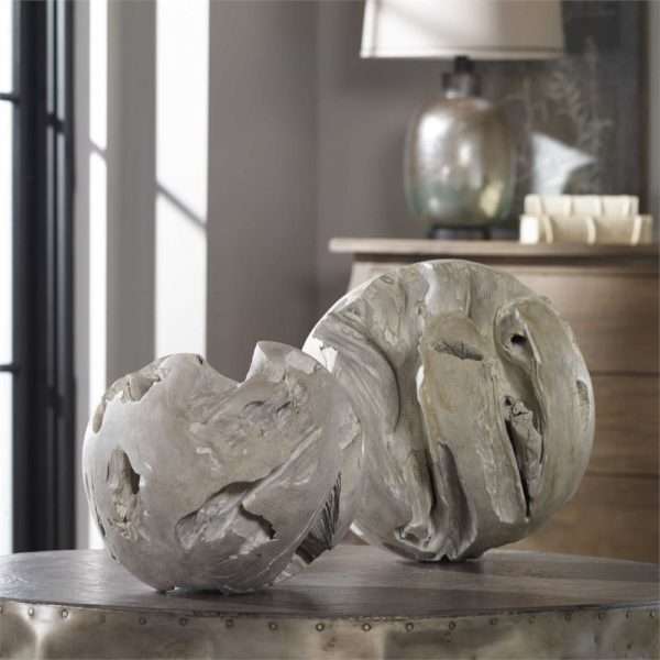 Ermanno, Teak Balls, S/2 - Image 3