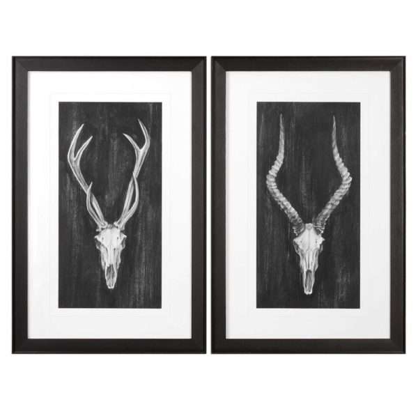 Rustic European Mounts, S/2 - Image 2