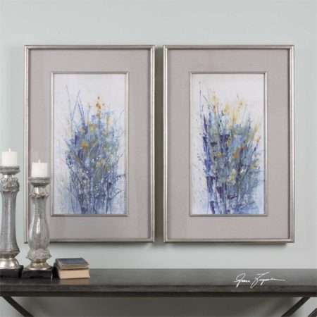 Indigo Florals, S/2