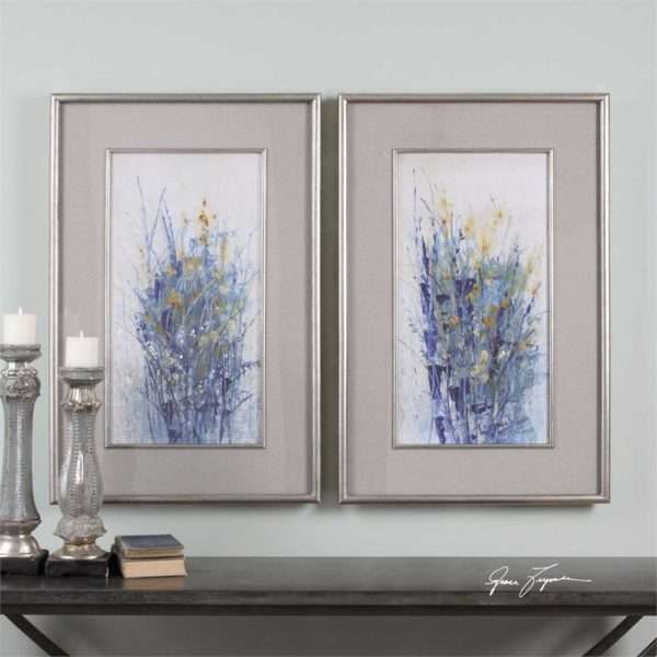 Indigo Florals, S/2