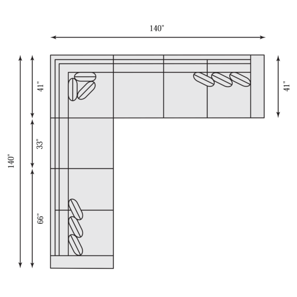 Germain Sectional B2642, B26 - Image 2