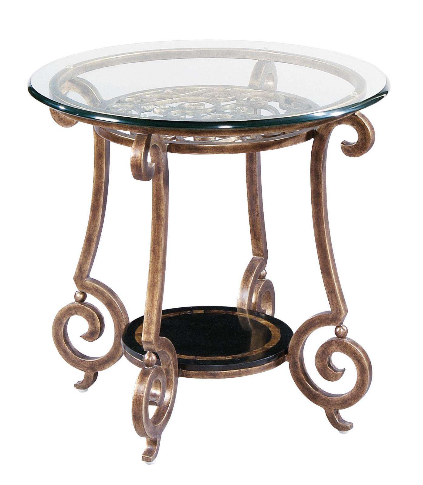 Zambrano Round End Table Base And Glass Top Brown Interiors Zambrano Round End Table