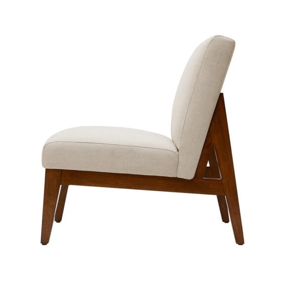 Kari Slant Back Wood Accent Chair - Image 5