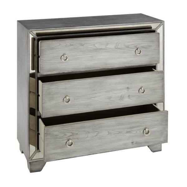 Garner 3-Drawer mirrored Chest - Image 3
