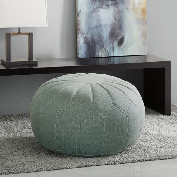 Kelsey Round Pouf Ottoman - Image 4