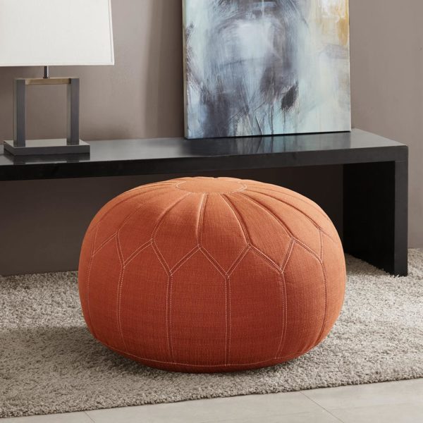 Kelsey Round Pouf Ottoman - Image 5