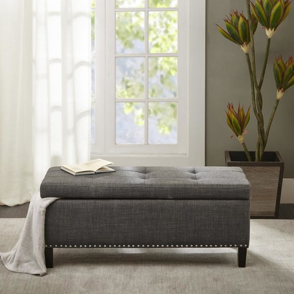 Shandra II Tufted Top Storage Bench - Image 3