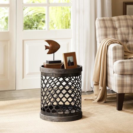 Cirque Reclaimed Quatrefoil Metal Drum