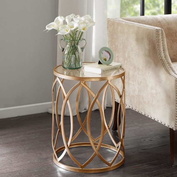 Arlo Metal Eyelet Accent Table - Image 3