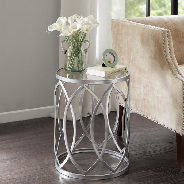 Arlo Metal Eyelet Accent Table - Image 2