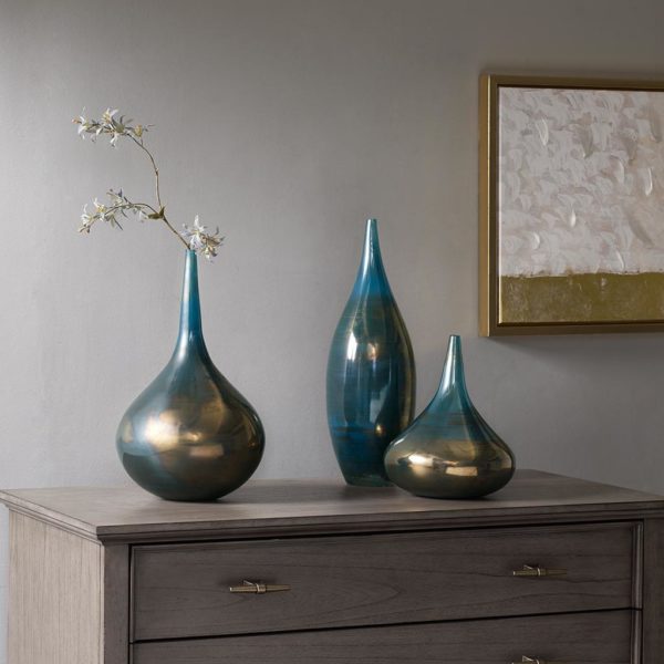 Aurora Handmade Rainbow Glass Vase- Set of 3