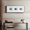 Blue Agate Trio Stone Framed Graphic