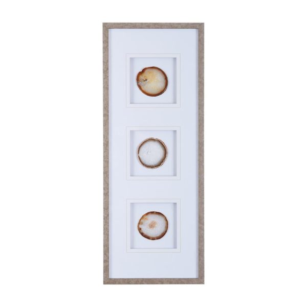 Natural Agate Trio Stone Framed Graphic - Image 2