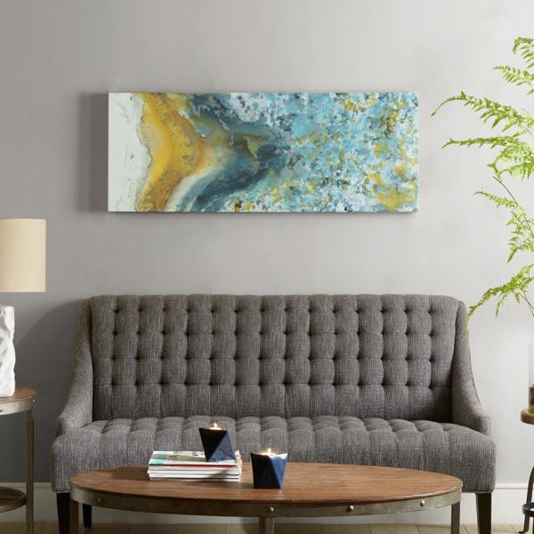 Shattering Rock Yellow Heavy Gel Coated Canvas