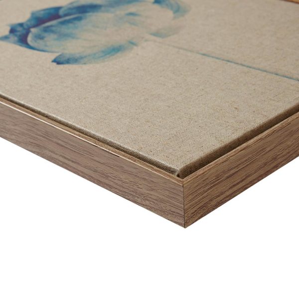 Blue Print Botanicals Framed 3 Piece Printed Canvas On Linen - Image 6