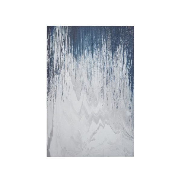 Abstracted Chevron Navy Canvas with Heavy Gel Coat - Image 2