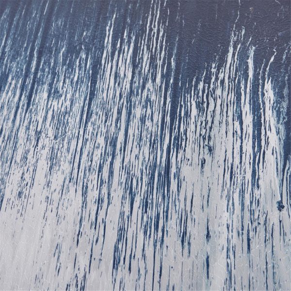Abstracted Chevron Navy Canvas with Heavy Gel Coat - Image 3