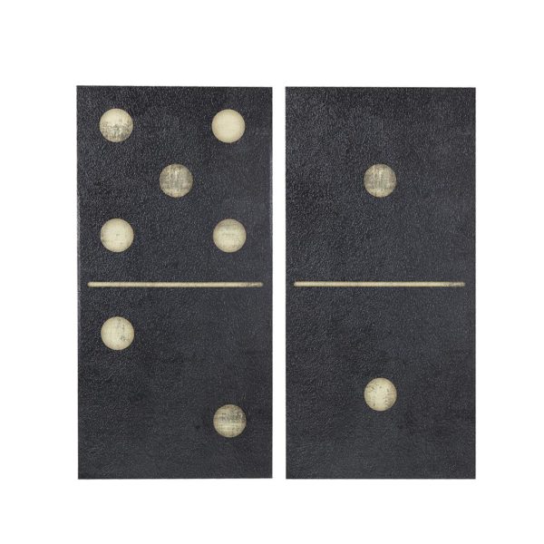 Two Black Dominos 2 Piece Set Gel Coat Printed on Canvas - Image 2