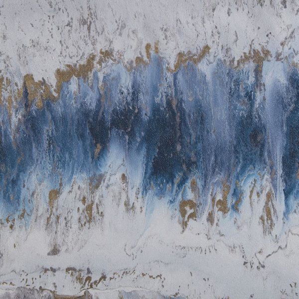 Blue Embrace Framed Canvas With Gel Coat And Gold Foil - Image 3