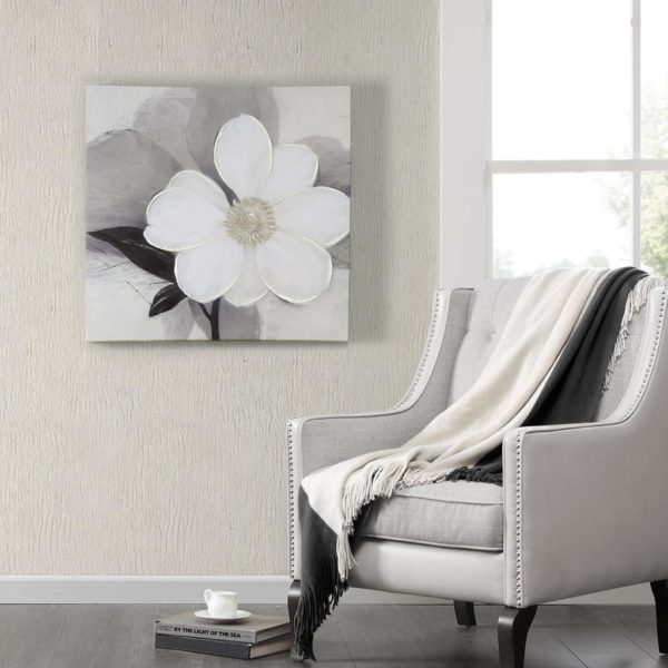 Midday Bloom Canvas With Hand Embellishment