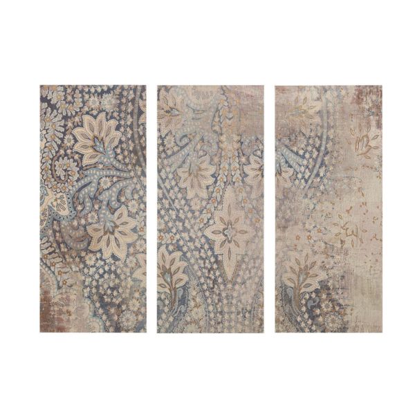 Weathered Damask Walls Printed Linen 3 Piece Set - Image 2