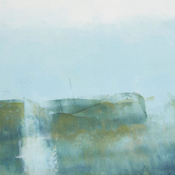 Morning Fields Green Hand Embellished Framed Canvas - Image 3