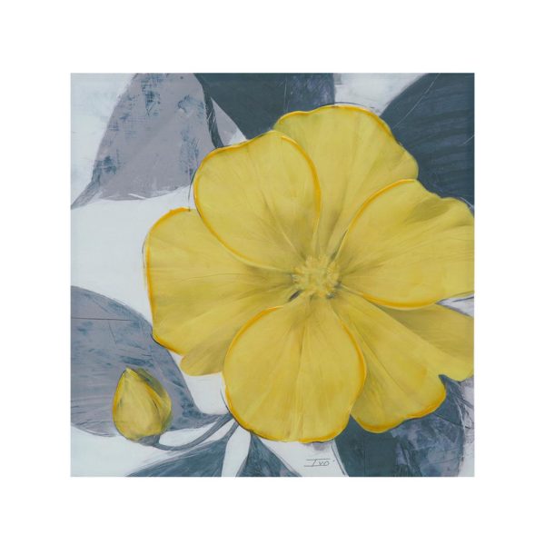 Yellow Bloom Hand Embellished Canvas - Image 2