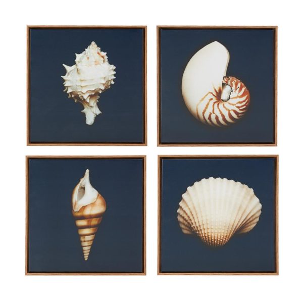 Ocean Blue Framed Canvas 4 Piece Set - Image 2