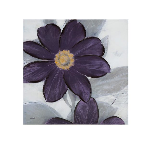 Midnight Bloom Plum Hand Embellished Canvas - Image 2
