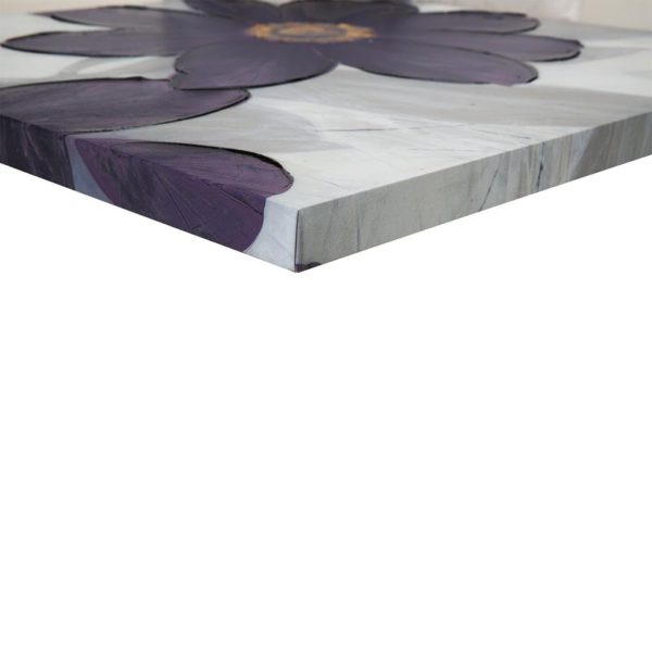 Midnight Bloom Plum Hand Embellished Canvas - Image 4