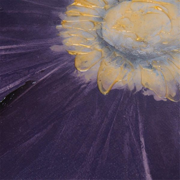 Midnight Bloom Plum Hand Embellished Canvas - Image 3