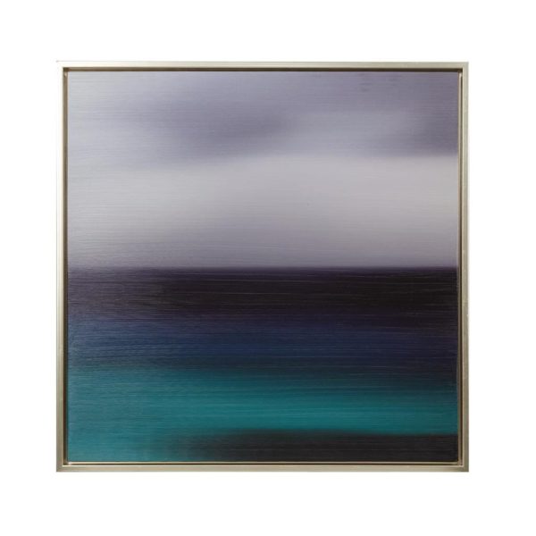 Blue Seascape Heavy Brush Gel Coat With Silver Framed - Image 5
