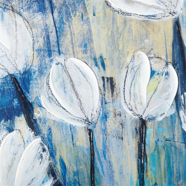 Ocean Breeze Blossom 4 Piece Set Gel Coat Printed on Canvas - Image 2