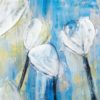 Ocean Breeze Blossom 4 Piece Set Gel Coat Printed on Canvas - Image 5