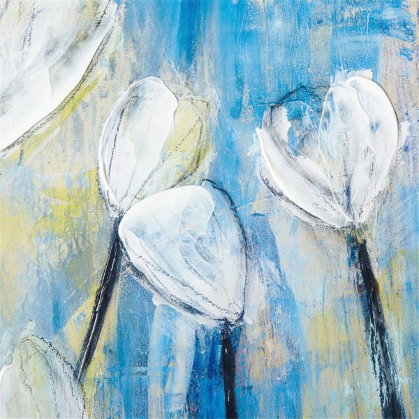 Ocean Breeze Blossom 4 Piece Set Gel Coat Printed on Canvas - Image 5