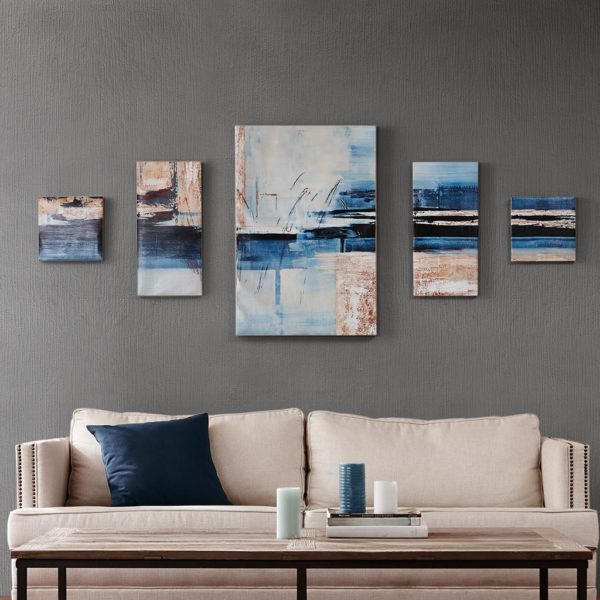 Overseas Printed Canvas with Gel Coat 5pcs Set