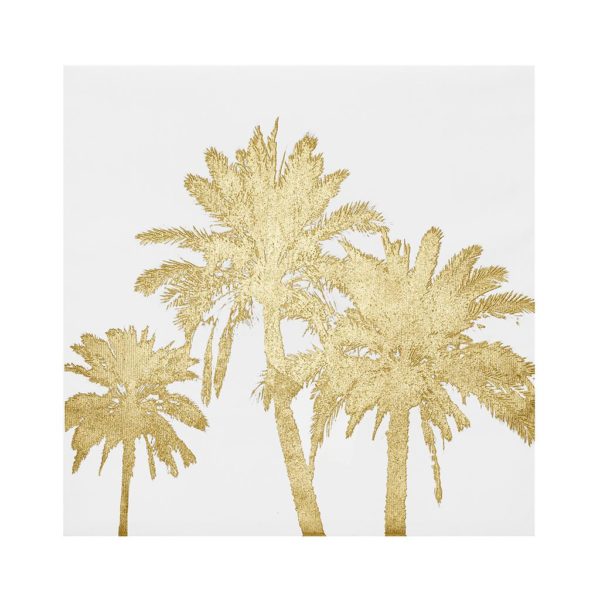 Gold Palms Gold Foil Embellished Canvas - Image 2