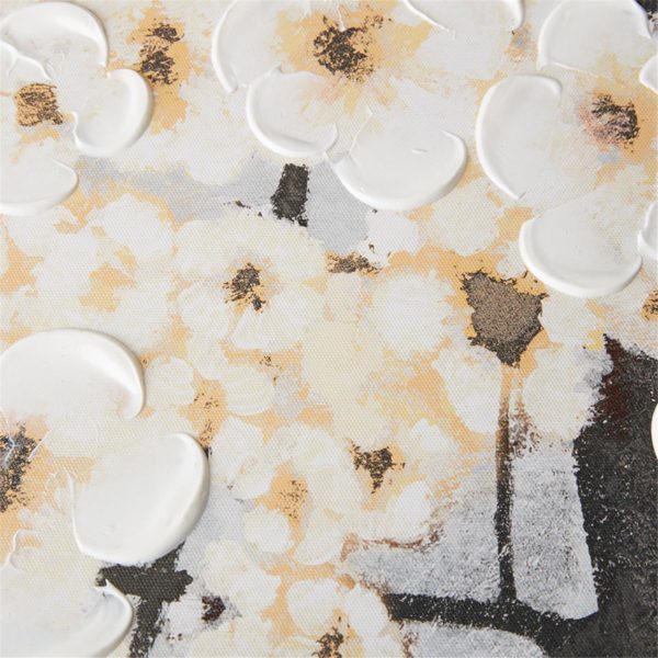Gleeful Blossoms Yellow Hand Embellished Printed Canvas 3 Piece Set - Image 3