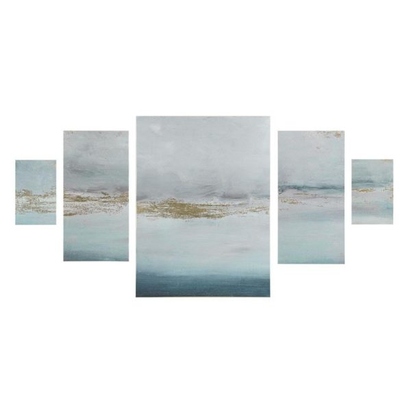 Glistening Gold Marble Gel Coat Canvas With Gold Foil (5pcs/set) - Image 2