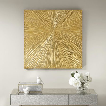 Sunburst Gold  Resin Dimensional Palm Box