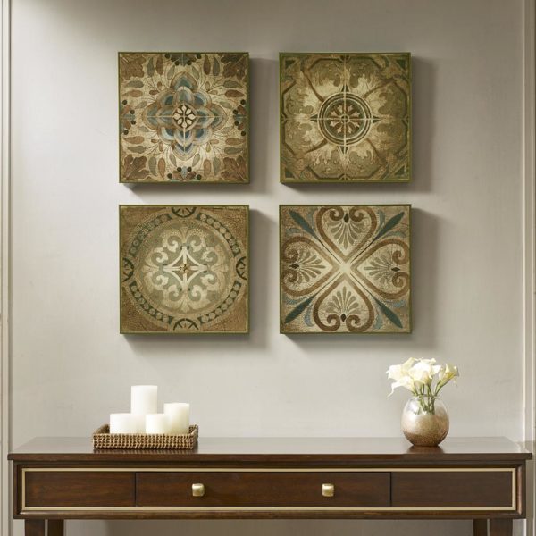 Bella Blue Tiles Deco Box 4 Piece Set