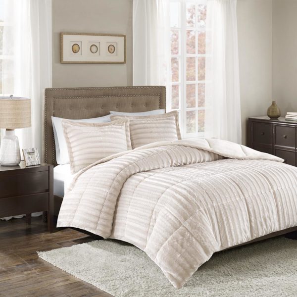 Duke Faux Fur 3 Piece Comforter Set - Image 2
