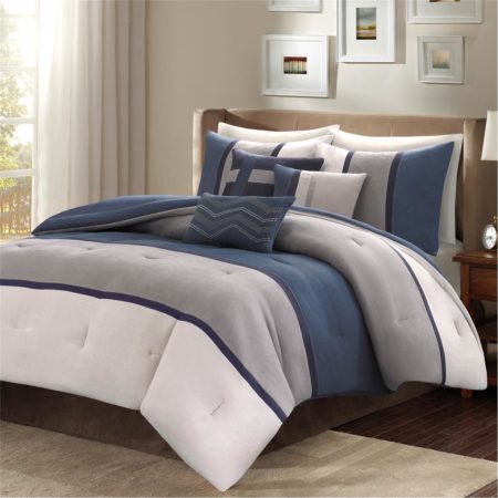 Palisades 7 Piece Faux Suede Comforter Set