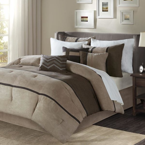 Palisades 7 Piece Faux Suede Comforter Set - Image 3