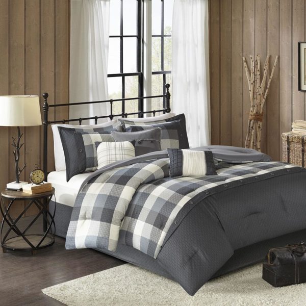 Ridge 7 Piece Herringbone Comforter Set - Image 2