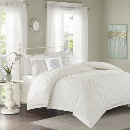 Sabrina 4 Piece Tufted Chenille Comforter Set