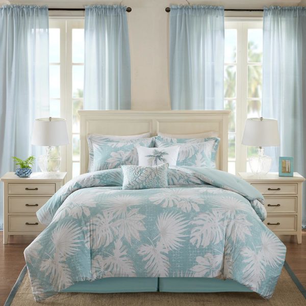 Palm Grove Cotton Printed 6 Piece Comforter Set - Image 6