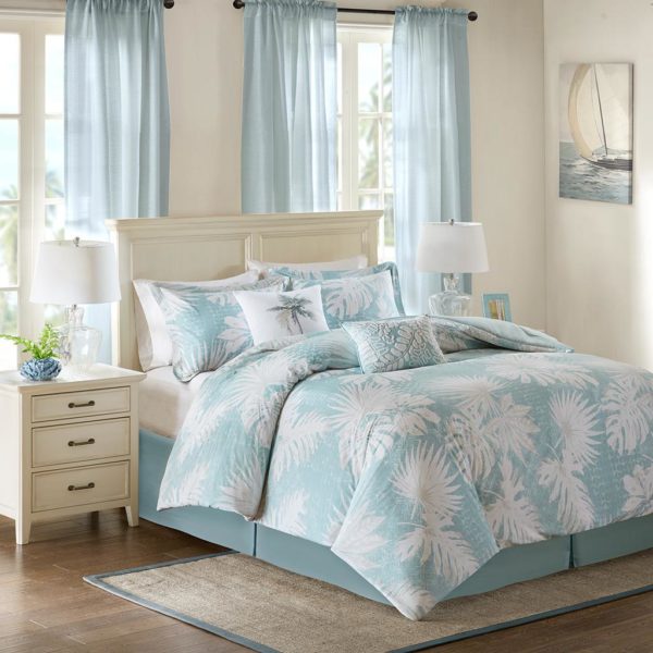 Palm Grove Cotton Printed 6 Piece Comforter Set