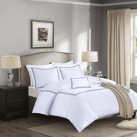 Luxury Collection 1000 Thread Count Embroidered Cotton Sateen 5 Piece Comforter Set