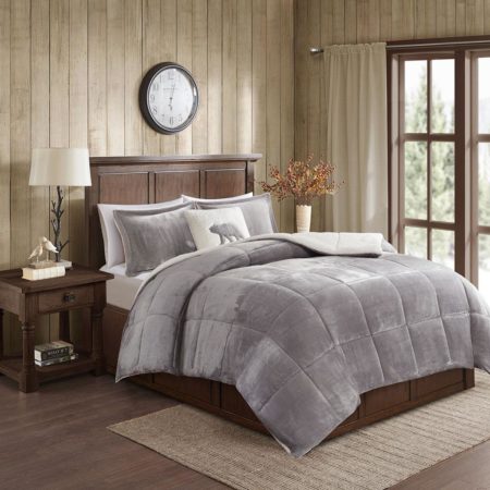 Alton Plush to Sherpa Down Alternative Comforter Set